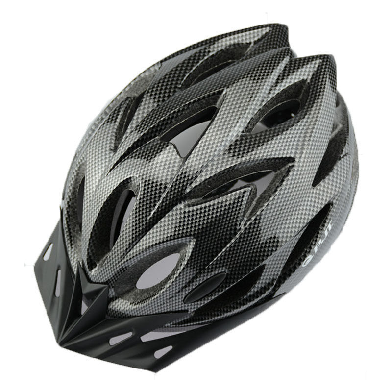 户外运动骑行运动装备山地车头盔自行车一体成型骑行头盔g单车帽子 碳钎色 均码
